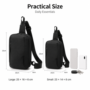 Bolsa Sling Masculina Multifuncional, Mochila de Peito Leve, Bolsa Transversal com Múltiplos Bolsos para Deslocamento e Atividades ao Ar Livre - Product Image 2