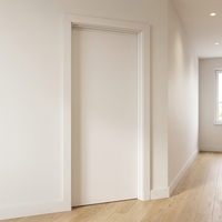 Pintu Interior Putih Berlapis Cat Dasar dengan Rangka, Siap Dicat, Pintu Kayu Ukuran Khusus 2100x900mm, Langsung dari Pabrik