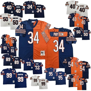 Maglia retrò da uomo dei Chicago Bears <span class=keywords><strong>Walter</strong></span> Payton Split Legacy Retired Player # 34 Payton # Maglia da Calcio Americana 54 Urlacher - Product Image 1
