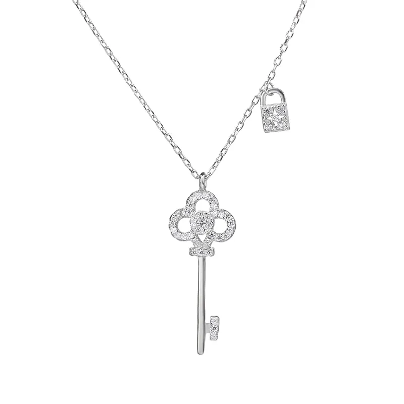 2023 neue Schlüssel anhänger Halskette s925 Sterling Silber Halskette kubanischen beliebten Schmuck