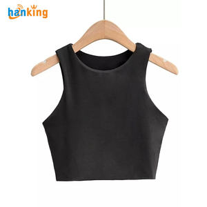 Ehanking mujeres Sexy Slim Tops cuello redondo sin mangas señoras buena calidad doble Nylon Tank Tops verano moda señoras ropa chaleco - Product Image 4