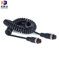 GX16 GX12 Câble à ressort TPU PUR Bobine Câble Connecteur Fil Rallonge Rétractable 3 4 5 6 Pin signal Câble