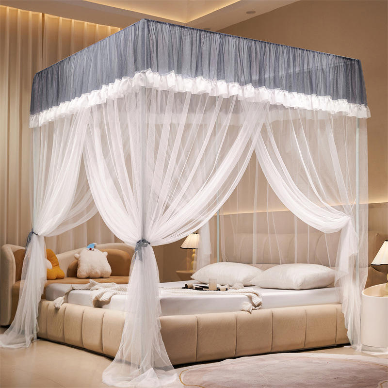 Court Mosquito Net Wooden Bed With Mosquito Net Elegant Durable Design