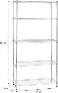 מדפי רשת תיל מדפים כרום/נירוסטה/מתכת מטבח אחסון מדפים מתלה מטבח תעשייתי - Product Image 3