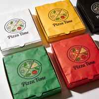Boîte à pizza en carton écologique personnalisée, boîte à pizza en papier kraft personnalisée, impression flexo