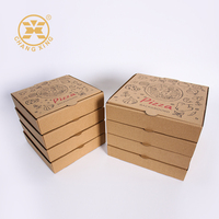 Lieferbox Pizza zum Mitnehmen Blanko E-Welle Wellpappe Pizza-Papierbox