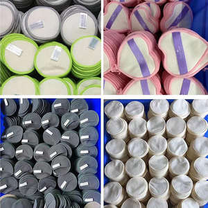 Éponges nettoyantes réutilisables en microfibre HeXue pour le visage, démaquillants, houppettes rondes pour le maquillage et la poudre cosmétique, pour le nettoyage - Product Image 2