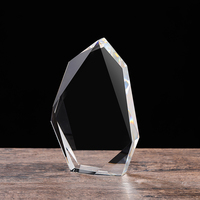 Faible MOQ, Fabrication Pujiang, Trophées de prestige en verre transparent K9 Iceberg vierge pour gravure, pour X Tool F2UV