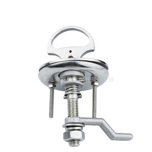 Verrou de pont à point rouge pour yacht, poignée de pont marine, anneau de verrouillage, loquet de trappe pour couvercle de compartiment de pont de navire, quincaillerie nautique - Product Image 3