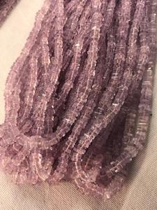 Producto a granel hecho a mano, cuentas de cristal de amatista Natural, Chips de 4mm y 8mm, cuentas cuadradas Heishi para pulseras - Product Image 3