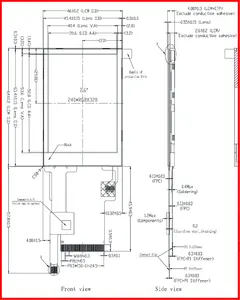 2.6 Inch 320*240 Originele Screen Fabriek Volledige Angel Smart Horloge Display Tft Capacitieve Lcd-scherm