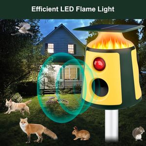 New Design Solar Animal Control Device with Flame Light for Garden Farm Coyote Raccoon Dog <strong>Cat</strong> Monkey Bird Deterrent Flash Light - Product Image 5