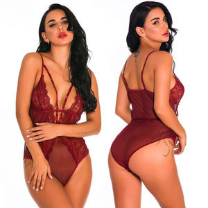Ladymate ODM/OEM Body sexy en dentelle sans manches Body femme Lingerie sexy Dentelle entrejambe ouvert Teddy Bodysuits Erotique Lenceria - Product Image 1