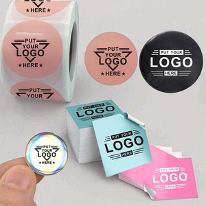 Custom Brand Logo Printing Waterproof Paper Vinyl Adhesive Waterproof Logo Stickers for Packaging Label