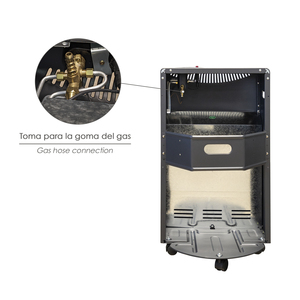 Stufa a Gas Infrarossi in Ceramica da 4,5 kW 3 impostazioni di potenza, con ruote, accensione piezoelettrica - Product Image 4