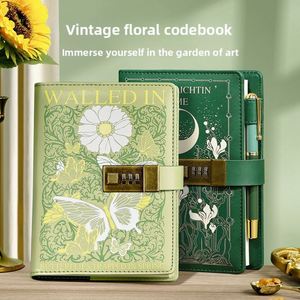 Cuaderno de Notas Retro con Contraseña para Estudiantes, Libreta Pequeña con Candado, Diseño Fresco, Venta al por Mayor, Modelo para Regalos Transfronterizos - Product Image 3