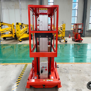 Plataforma Elevadora Eléctrica de Alta Durabilidad, 12M, 200Kg, 220V, con Batería, Antivuelco, Doble Mástil, de Aluminio - Product Image 4