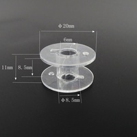 Bobines de machines à coudre transparentes en plastique, 50 pièces, bobines de bobine pour Machine à coudre domestique, travail d'aiguille, artisanat Transparent, taille unique