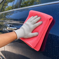 Serviette de lavage auto en microfibre 410 g/m² 65x90 cm, ultra absorbante, séchage rapide, sans rayures, douce, pour le detailing automobile, vente en gros