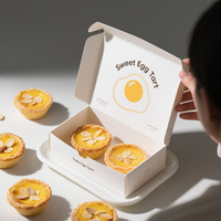 Emballage de biscuits pour tarte gaufrée beignet fantaisie nouvelle tendance personnalisé Dossiers de boulangerie avec fenêtre avec logo en matériaux recyclés gaufrage