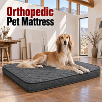 Matelas orthopédique pour chien avec mousse sur mesure et housse ajustée pour les programmes de vente au détail d'articles pour animaux de compagnie en intérieur