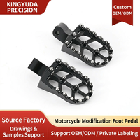 Pédales larges antidérapantes personnalisées en aluminium aérospatial CNC, ajourées et légères, pour CFMOTO Yamaha Zontes (vente en gros aux concessionnaires)