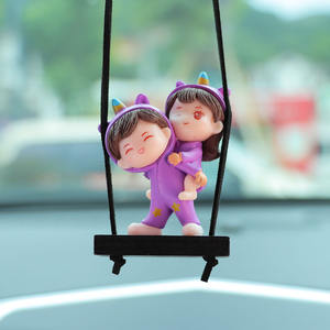 Pendentif de voiture Père Noël et Bonhomme de neige de dessin animé, nouvelle décoration de Noël pour voiture, produit e-commerce transfrontalier - Product Image 4