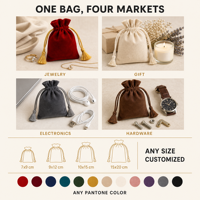 Sac à poussière en flanelle sur mesure avec logo imprimé, pochette à cordon pour sac à main, chaussures, montre, emballage en gros
