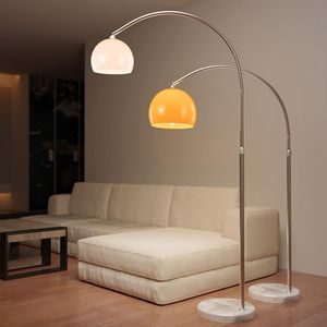 Lámpara de Pie Arqueada en Tono Naranja, Moderna y Alta, con Interruptor de Pie, Altura Ajustable, para Sala de Estar - Product Image 5
