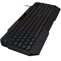 Aikun GX510 kauçuk anahtarı ile Ultra ince oyun klavyesi, çoklu medya, dinamik 7 renk arka ışık modları, 1.8M örgülü kablo