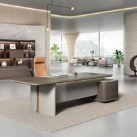 Luxe en forme de L Directeur Manger PDG Boss Solutions de mobilier de bureau Table et chaises Ensemble de bureau de direction