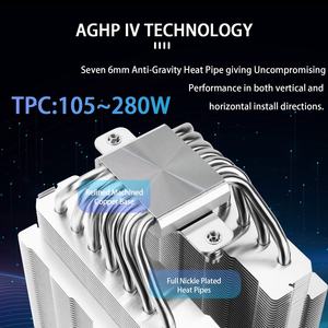 مبرد حراري PS120SE فانتوم روح ARGB وحدة المعالجة المركزية 7 أنابيب الحرارة أبراج مزدوجة مراوح الكمبيوتر للكمبيوتر - Product Image 6