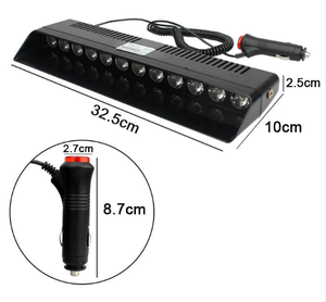 YD 36W緊急ストロボライト12 LEDフラッシュレッドブルーアンバーホワイト車のフロントガラス用その他カーライトアクセサリー - Product Image 6