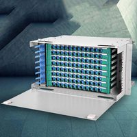 Armario de Distribución de Fibra Óptica (ODF) para Montaje en Rack, 96 Puertos SC, Modular, de Acero, con Cajones, Panel de Empalme de Alta Capacidad, POE/GSM/GPRS
