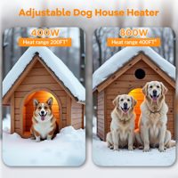 Chauffe-chalet pour chiens en plastique moderne, pliable, durable, écologique, avec thermostat réglable et minuterie 24H, idéal pour l'hiver et le Nouvel An
