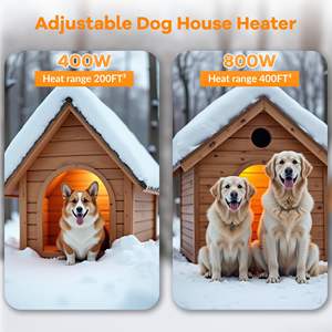 Thermostat mit Einstellbarer Temperatur, 24-Stunden-Timer, Umweltfreundlicher Langlebiger Kunststoff Winter Neujahrs-Hundehütten-Heizer für Hunde, Katzen und Kleintiere - Product Image 3