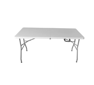 Wholesale Cheap Rental Hotel Restaurant <strong>Dining</strong> Catering White HDPE 5ft Round Retangular Plastic <strong>Folding</strong> <strong>Table</strong> for Wedding Event - Product Image 4