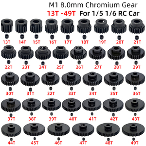 เฟืองโลหะโครเมียม M1 ขนาด 8 มม. 13T-49T พร้อมรูสำหรับติดตั้ง วัสดุเหล็กแม่พิมพ์ 1516 สำหรับมอเตอร์ไร้แปรงถ่าน DC รถบังคับวิทยุขนาด 1/5 1/6 อะไหล่ - Product Image 5