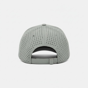 OEM Custom Mesh Perforated Hat Logo 5 <b>Panel</b> Slightly Curved Brim Snapback Waterproof Rubber <b>Patch</b> Golf Cap - Product Image 4