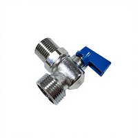 Robinet d'angle en laiton chromé forgé, manuel, ODM, pour salle de bain, usage domestique, filetage externe 1/2 3/4 pouce