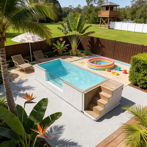 Piscina china de fibra de vidrio, piscina enterrada, piscina semi-enterrada, piscina acrílica, piscina redonda para exteriores - Product Image 2