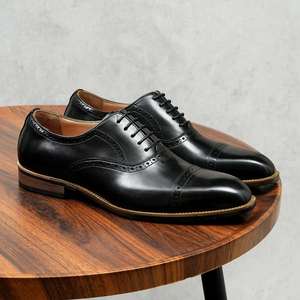Zapatos de Cuero Casuales y Elegantes para Hombre, Ideales para Bodas, Negocios, Oficina, Banquetes, con Cordones - Product Image 6