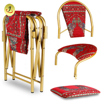 Design original, best-seller, prière musulmane moderne en métal, pliable, léger, portable, usage commercial, poudre dorée