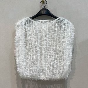 <span class=keywords><strong>Camicetta</strong></span> in <span class=keywords><strong>Tulle</strong></span> con fiocco alla moda stile giapponese stile retrò Top per donna primavera estate senza maniche ampio gilet a strati - Product Image 1