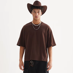 T-shirt en coton uni respirant et tendance pour homme et adolescent, vente en gros - Product Image 3