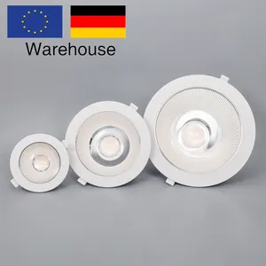 Lampu plafon bawah 10w 20w 35w 100LM/W, lampu Downlight Led komersial terpasang di permukaan Jerman untuk Hotel