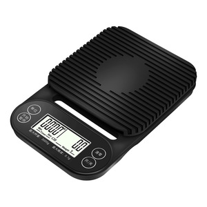 Coffee Scale Digital Display 0.1g 3000g Accuracy Kitchen Food Weighing Scale Minimalist Design Battery Powered - Product Image 1