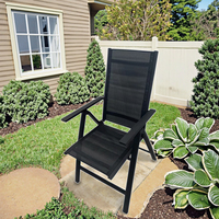 Chaise de jardin réglable à 7 positions avec cadre en aluminium, mobilier d'extérieur pour jardin - Offre Spéciale