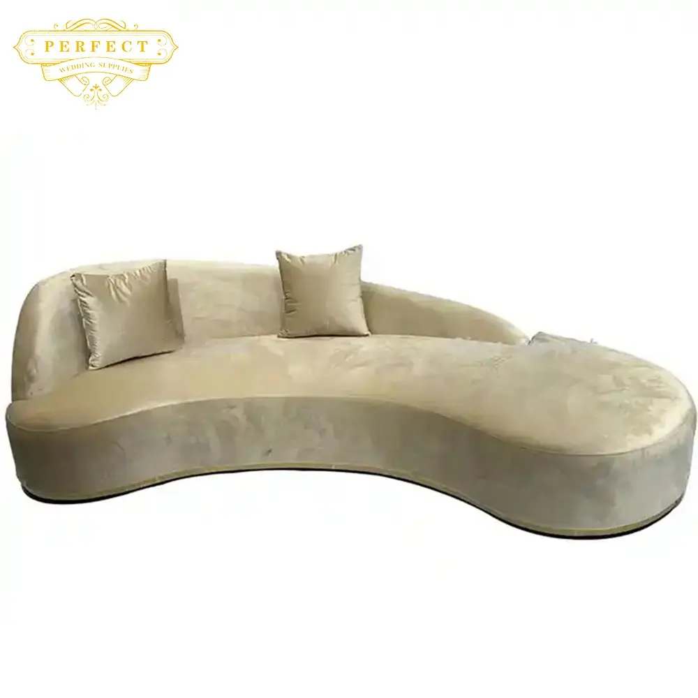 Hiện Đại Thoải Mái Nhung Bìa Đám Cưới Sofa Couch Cho Cô Dâu Và Chú Rể Đám Cưới Giai Đoạn Sofa