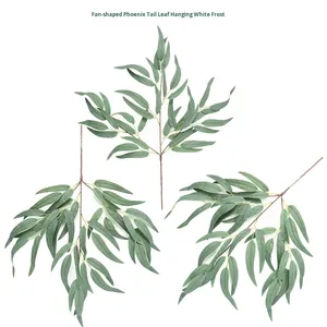 Feuilles d'eucalyptus artificielles décoratives d'intérieur et <span class=keywords><strong>plantes</strong></span> en plastique vert pomme pour la maison ou le <span class=keywords><strong>bureau</strong></span> durables et élégantes - Product Image 1